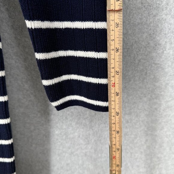 Gap Womens Long Sleeve Knit Midi Sweater Dress Size M Tall Navy White Stripe NEW - Picture 12 of 12